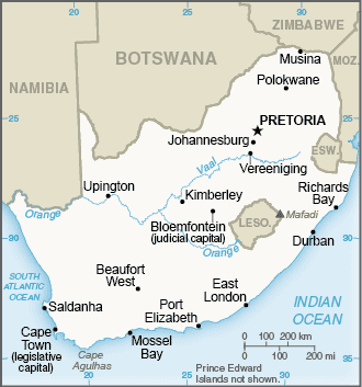 Map of South Africa