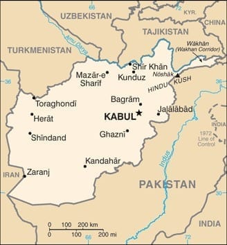 Map of Afghanistan