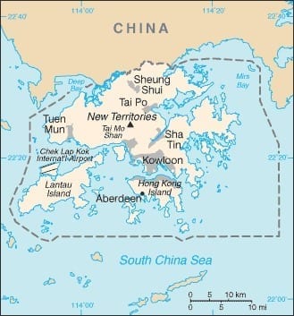 Map of Hong Kong